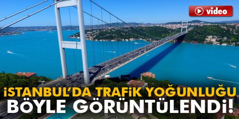 İstanbul'da Trafik Yoğunluğu Böyle Görüntülendi! - İstanbul'da bayramın ilk günü trafik adeta durma noktasına geldi. Fatih Sultan Mehmet Köprüsü trafiği Alibeyköy Mevkii'ne kadar uzanırken, yoğunluk havadan görüntülendi. 