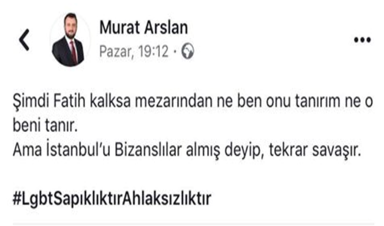 Ak Parti Bafra Gençlik Kolları Başkanı Murat Arslan’dan Yanlış Anlaşılmaya Müsait Paylaşım!