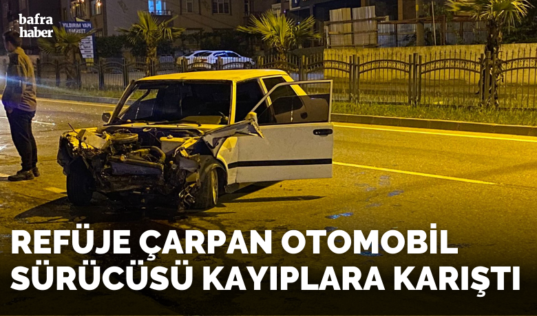 Refüje Çarpan Otomobil Sürücüsü Kayıplara Karıştı - Samsun'un Bafra ilçesinde meydana gelen trafik kazasında refüje çarpan otomobil sürücüsü kaçarak kayıplara karıştı. 