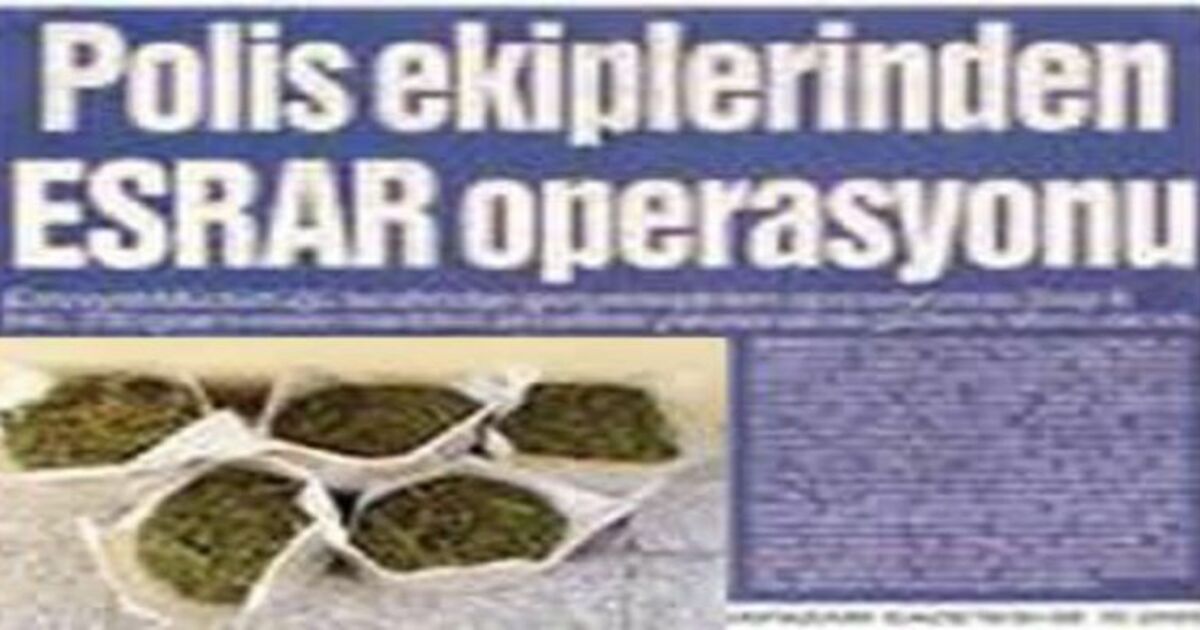 Samsun ve Bafra`da esrar operasyonu