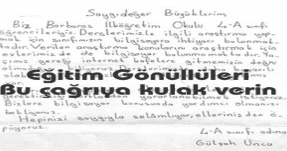 Bu öğrenciye kulak verin