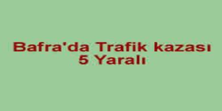 Trafik kazası 5 yaralı - 0