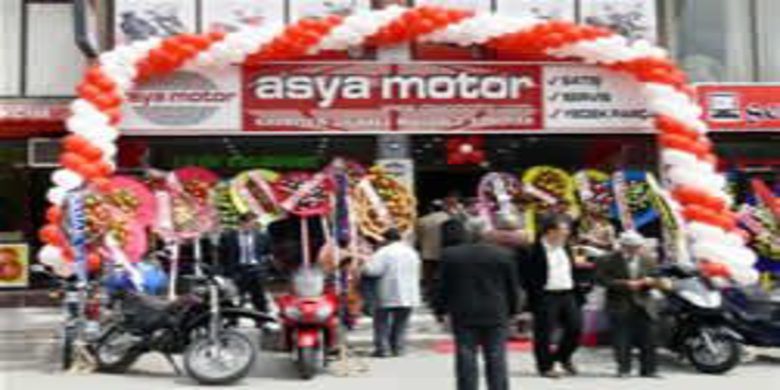 Asya motor mağazası açıldı