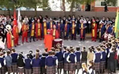Kız Meslek Lisesinde mehteran gösterisi