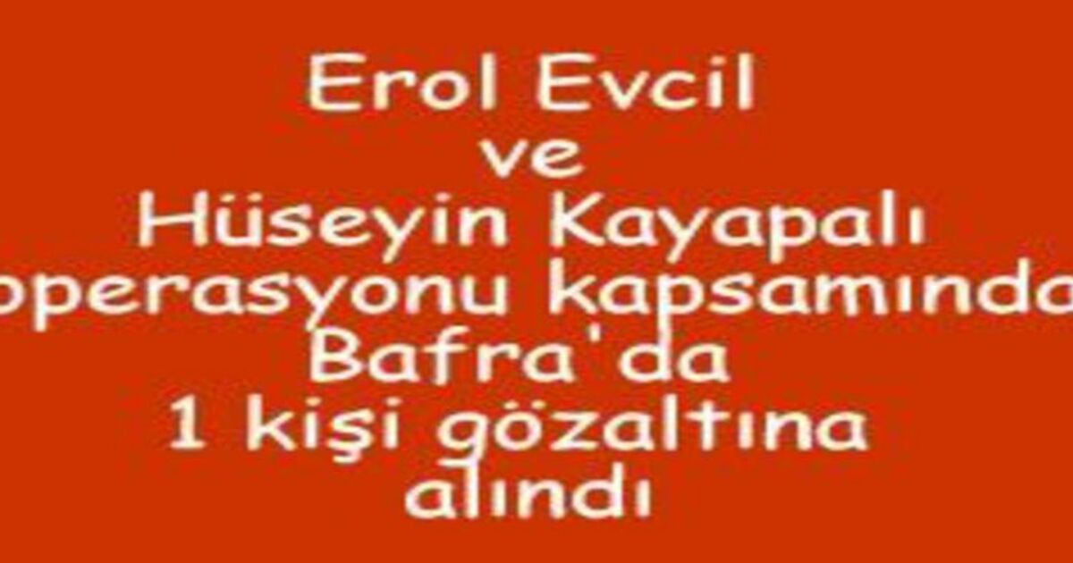 Çete soruşturmasında Bafra`da bir gözaltı
