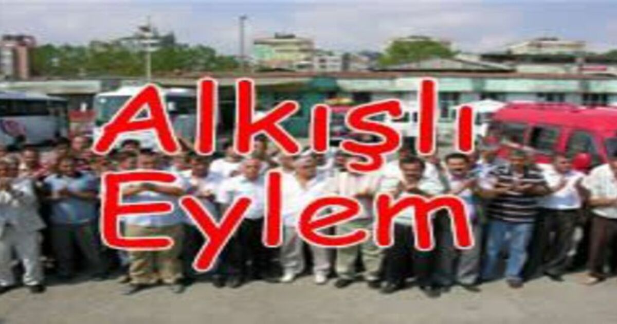 Bafralı minibüscüler Samsun`da eylem yaptı