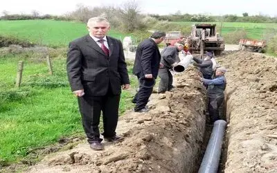 Samsun'da Yerel Yönetimler Çetinkaya Beldesinde İçmesuyu Hattı Yenileme Çalışması
