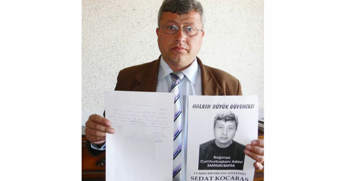 Cumhurbaşkanlığına Adaylığını Açıkladı Samsun'un Bafra İlçesinde İkamet Eden Üniversite Mezunu İşsiz Sedat Kocabaş, Cumhurbaşkanlığı Seçimine Az Bir Zaman Kala Adaylığını Açıkladı