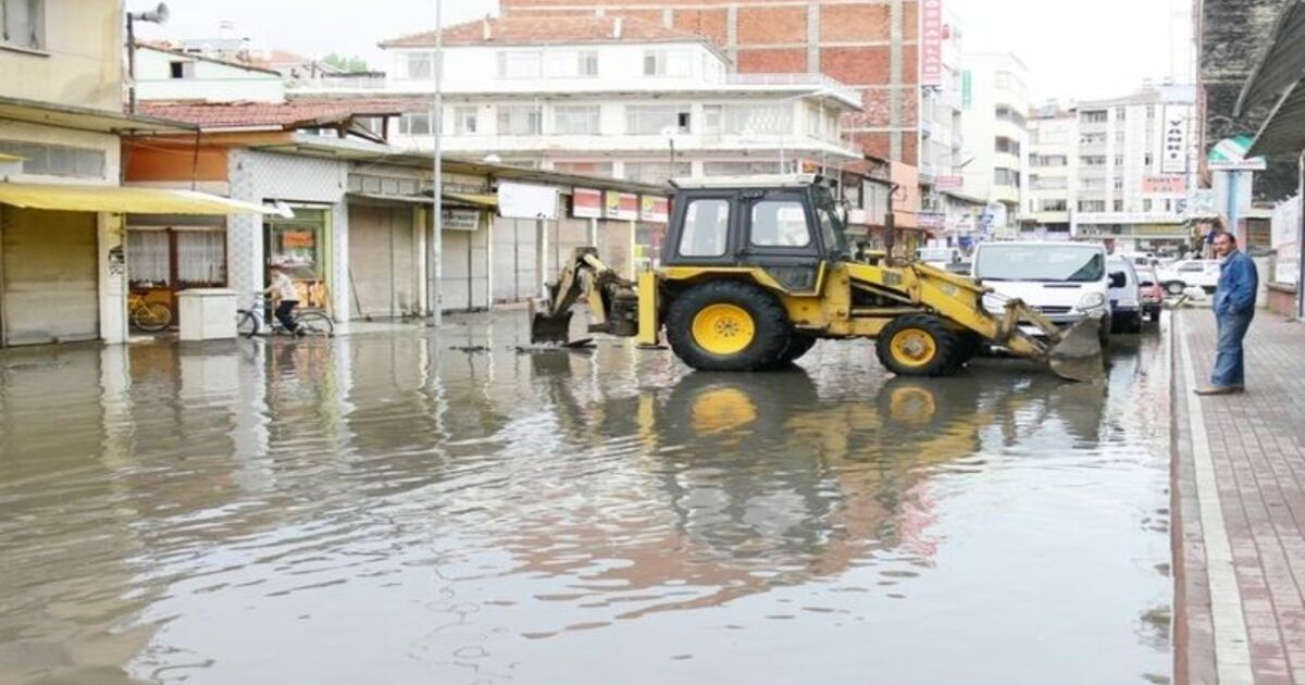 Bafra'da Sağanak Yağmur