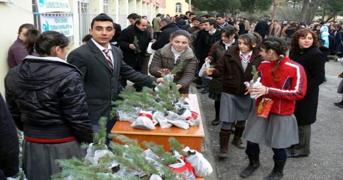 Öğrencilere En Güzel Karne Hediyesi Bafra Altınkaya Anadolu Lisesi’nde, ‘bir Karne Bir Fidan Kampanyası’ Çerçevesinde Öğrencilere Karneleriyle Birlikte Fidan Dağıtıldı