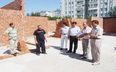 Bafra'da Yabancılar Pazarı İnşaatı Devam Ediyor