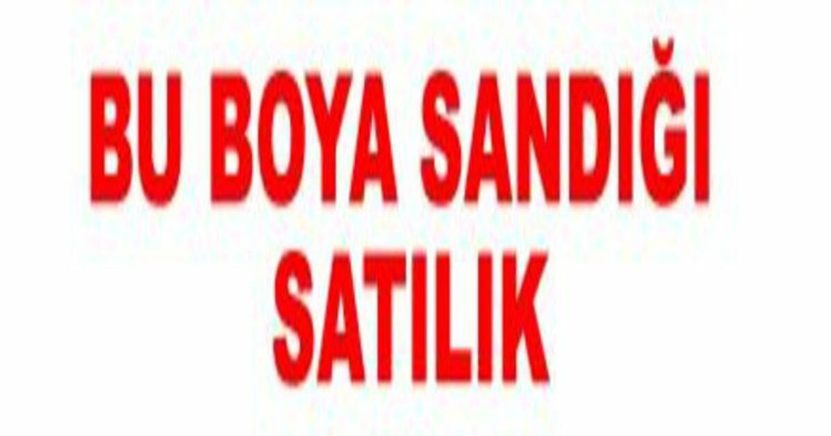Kriz Boya Sandığı Sattırdı