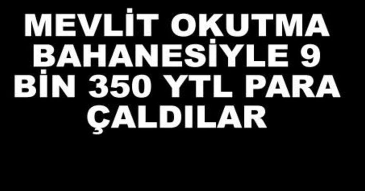 Bafra`da Mevlit Dolandırıcılığı