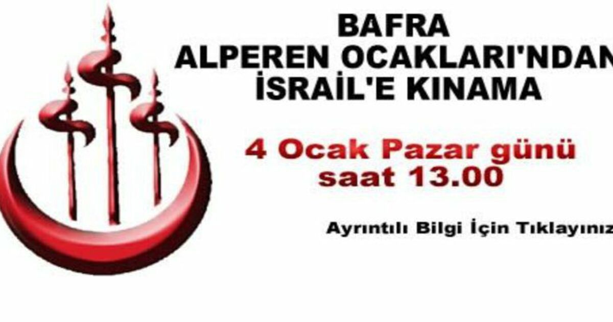 Alperenler`den İsrail`i Kınama Eylemi