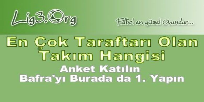 En Çok Taraftarı Olan Takım Kim - 3.lig.org isimli internet site 3. Ligde en fazla taraftarı olan kim sorulu anket düzenledi.