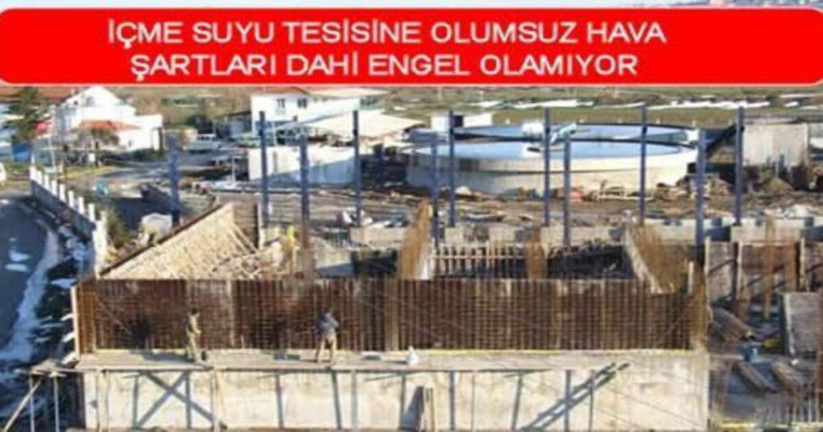 İçme Suyu Tesisine Soğuk Hava Engel Olamıyor
