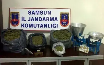 Samsun'da 16 Kilo Esrar Ele Geçirildi Jandarmanın Düzenlediği Uyuşturucu Operasyonunda 2 Kişi Gözaltına Alındı
