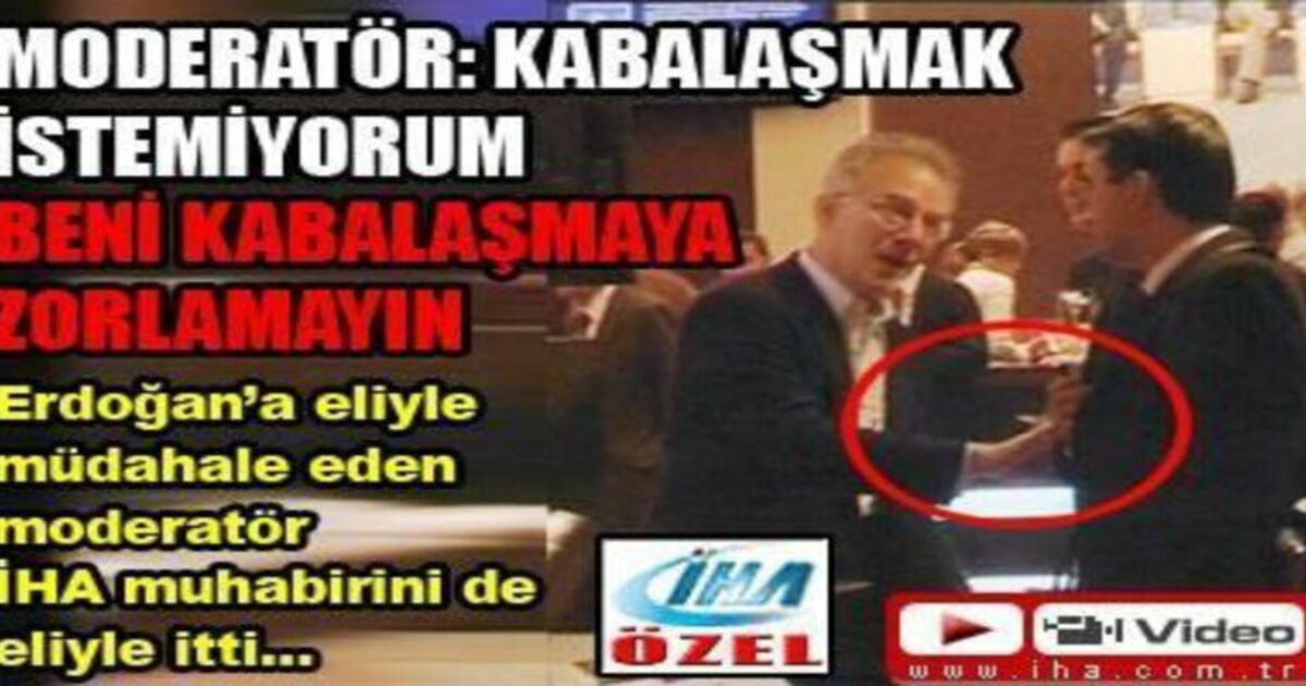 Moderatör İha Muhabirini De Eliyle İtti
