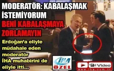 Moderatör İha Muhabirini De Eliyle İtti