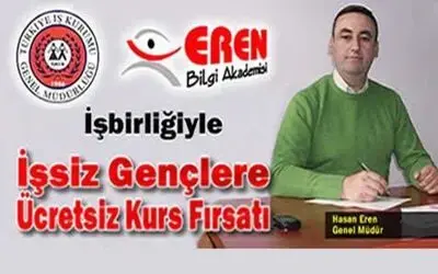 İşsiz Gençlere Ücretsiz Kurs Fırsatı