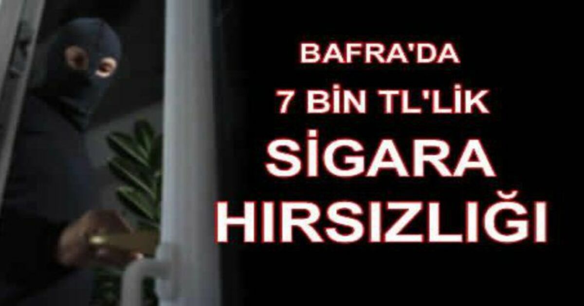 Bafra`da İş Yerinden Hırsızlık