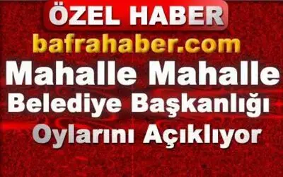 Bafra Belediye Başkanlığı Sonuçları