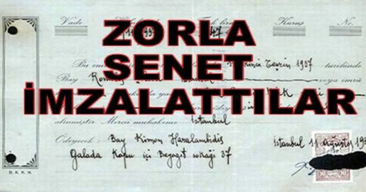 Zorla Senet İmzalattı