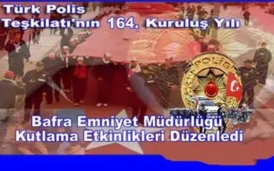 Emniyet Müdürlüğünün Kutlama Etkinlikleri Programı