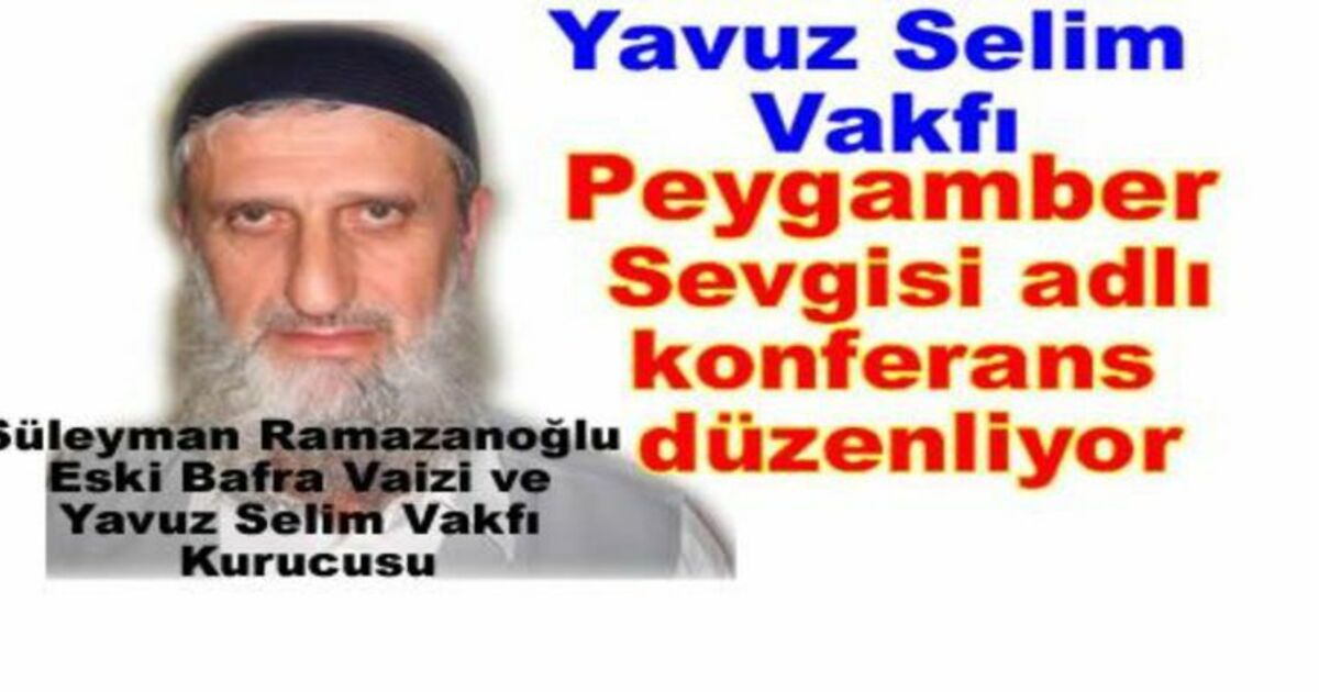 Yavuz Selim Vakfından Duyuru
