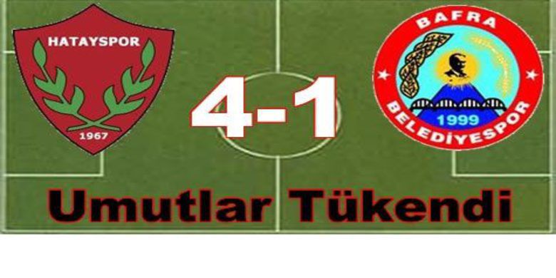 Hatayspor 4-1 Bafra Belediyespor - TFF 3. Lig Yükselme grubunda mücadele eden Bafra Belediyespor Hatayspor deplasmanına çıkıyor.