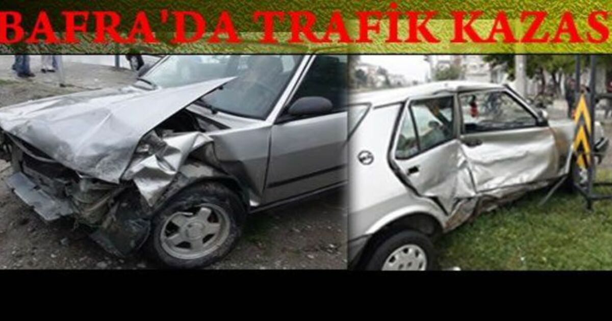 Bafra`da Trafik Kazası Meydana Geldi
