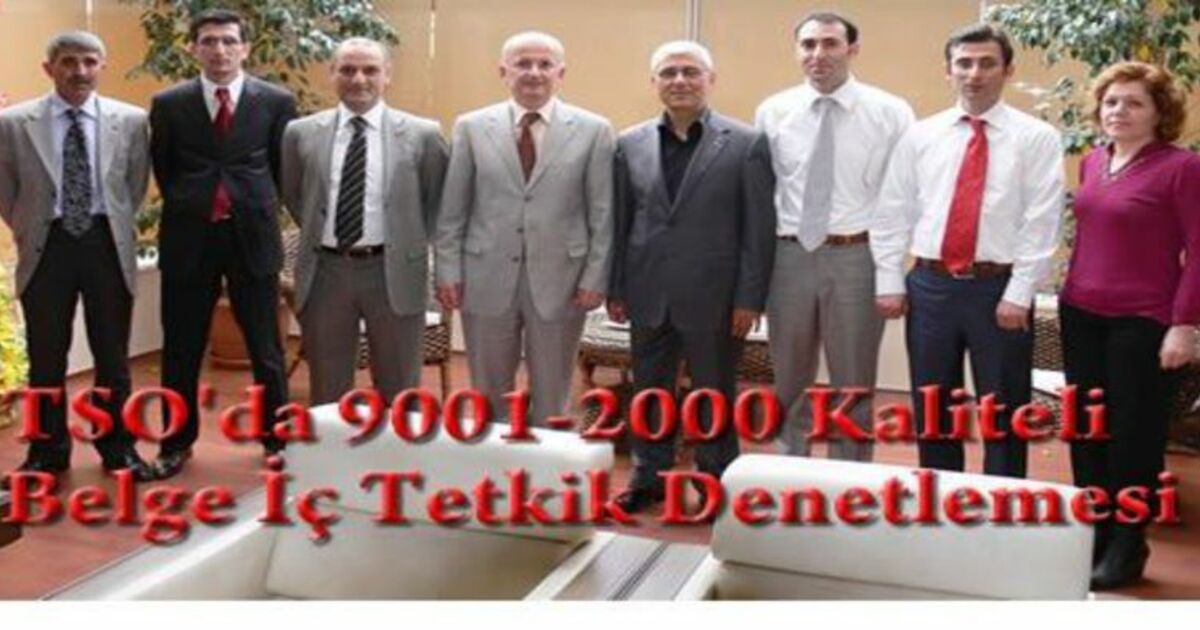 Tso`dan 9001-2000 Belge Denetlemesi