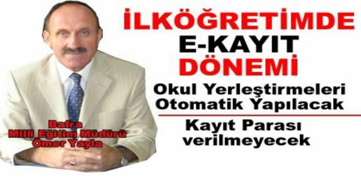 İlköğretimde E-kayıt Dönemi