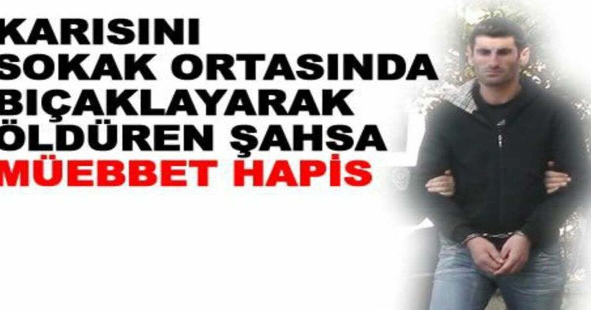 Karısını Bıçaklayaral Öldüren Şahısa Müebbet Hapis