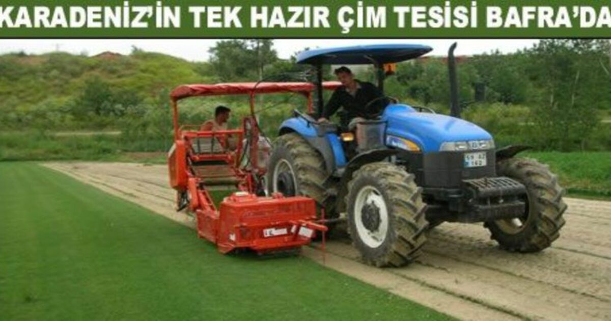 Karadeniz`in Tek Hazır Çim Tesisi Bafra`da