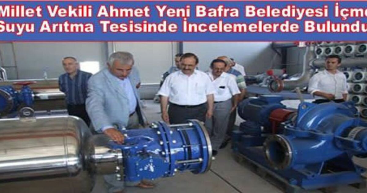 Yeni`den İçme Suyu Tesislerine İnceleme
