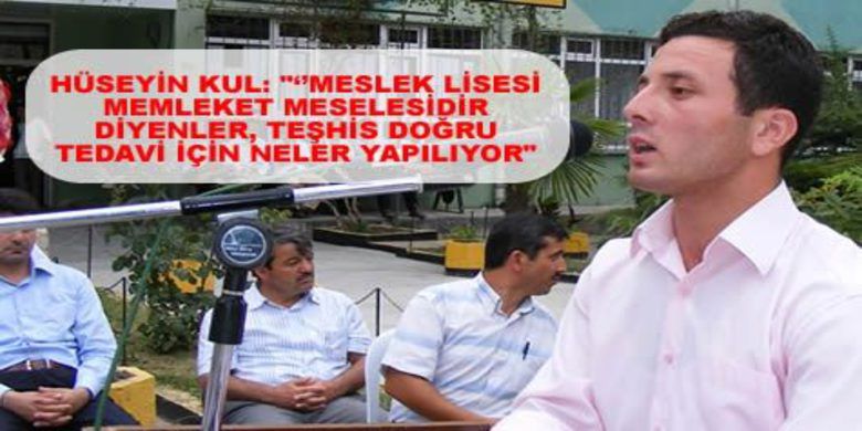 Hüseyin Kul Öğrenciler Adına Konuştu - Hüseyin Kul: Meslek lisesi memleket meselesidir. Evet, teşhis doğru ya tedavi için neler yapılıyor.