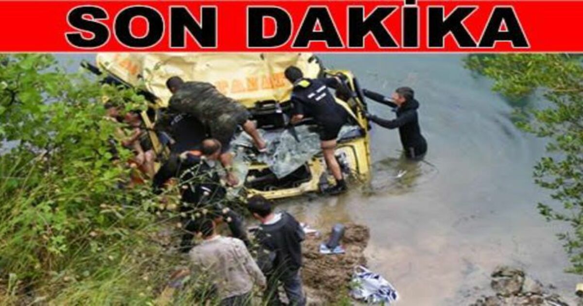 Kolay`da Kamyon Baraja Uçtu 2 Ölü