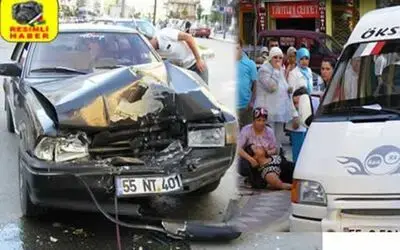 Bafra`da Trafik Kazası Şok Yarattı