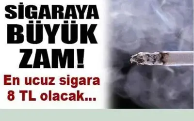 Sigaraya Büyük Zam