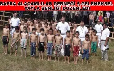Alaçam`da Keşkek Şöleni Ve Yayla Güreşleri