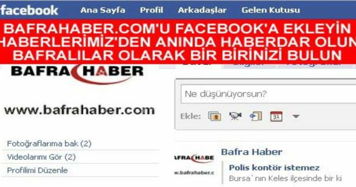 Bafrahaber.com`u Facebook`a Ekleyiniz