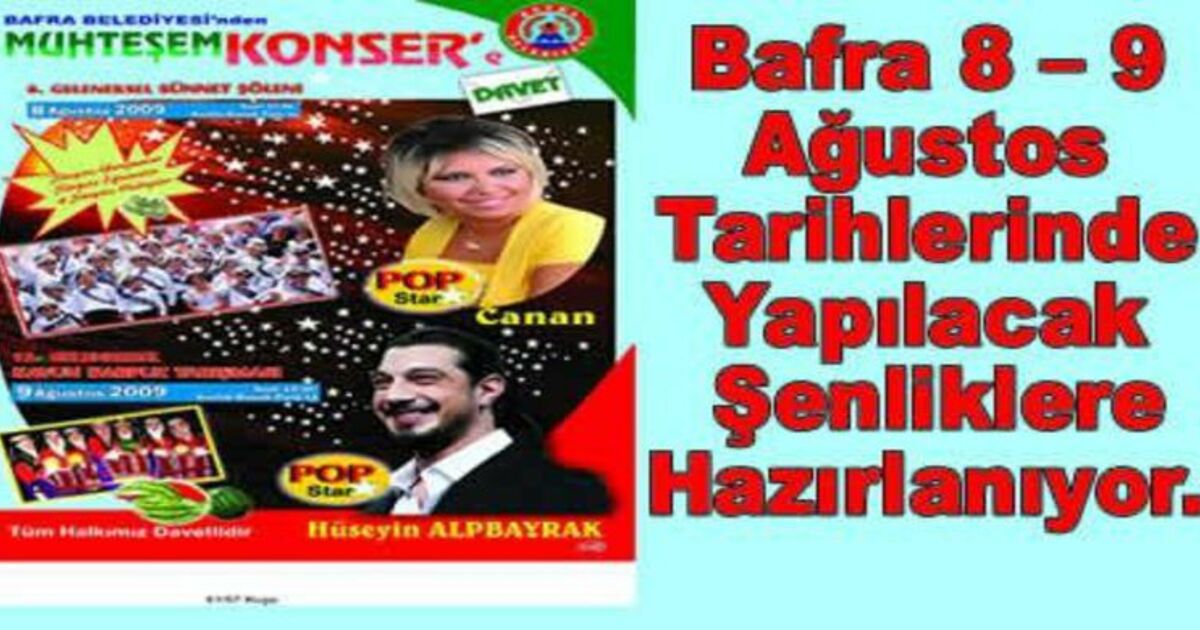 Bafra`nın Şölen Günleri 8-9 Ağustos