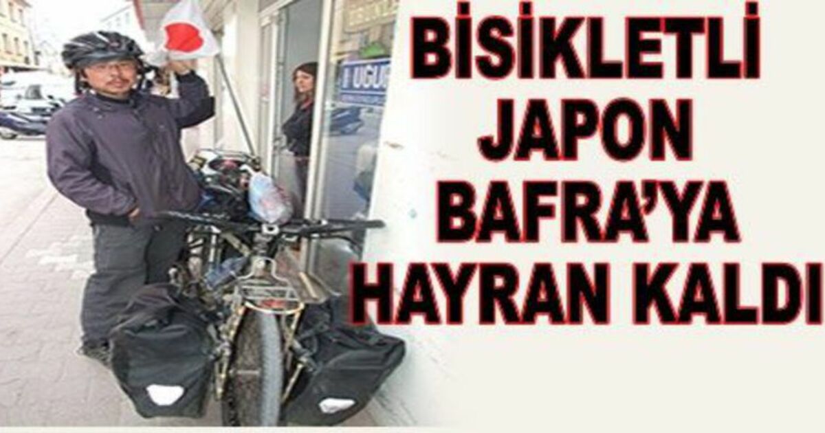 Bisikletli Japon Bafra`da