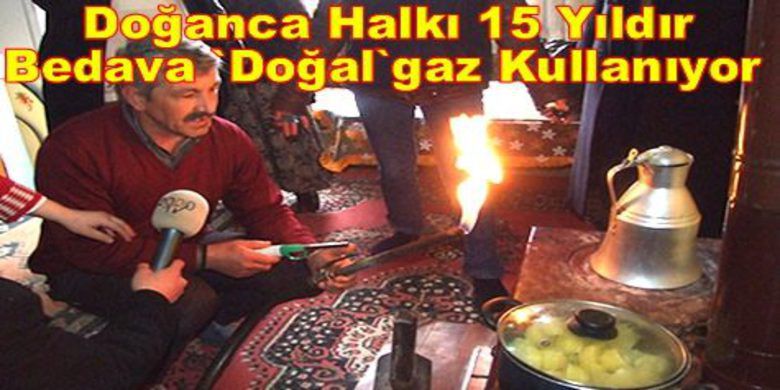 Doğanca Beldesinde Bedava Doğalgaz - Samsun`un Bafra ilçesi Doğanca beldesinde bir vatandaş evinin bahçesinde açtığı kuyudan doğalgaz çıktı.