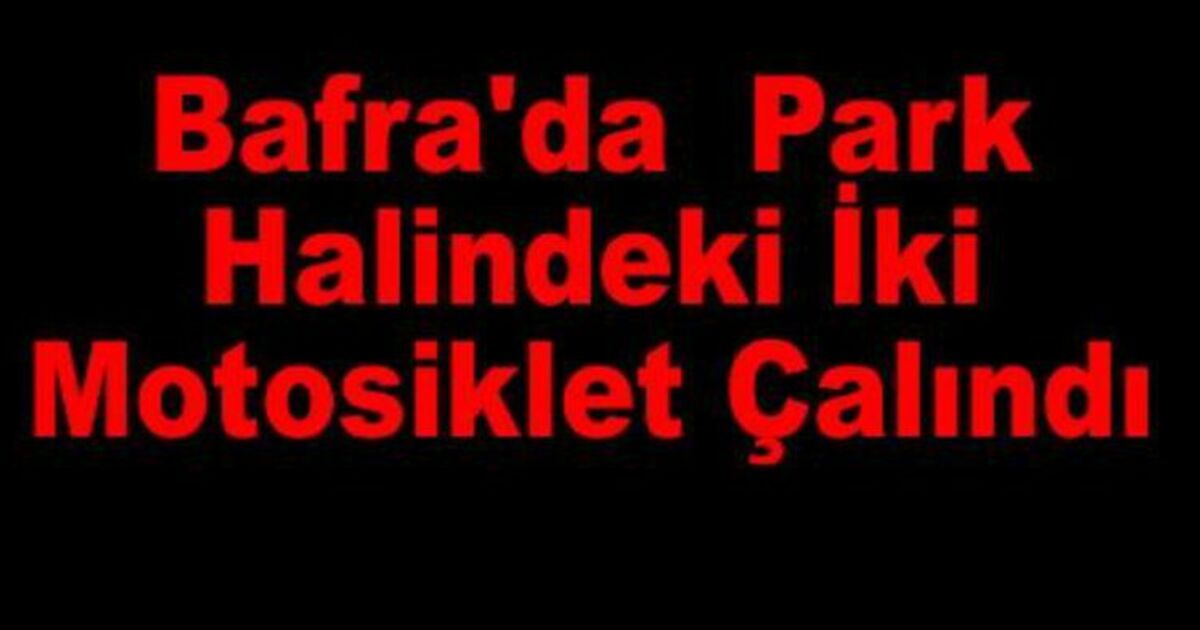 Bafra`da Motosiklet Hırsızlığı