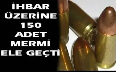 Bafra`da 150 Adet Tabanca Mermisi Ele Geçti