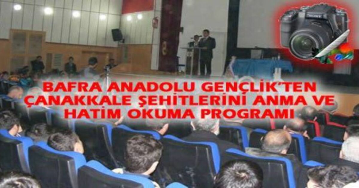 Bafra Agd`den Şehitleri Anma Programı