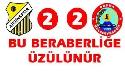 Arsinspor:2 Bafra Belediyespor:2