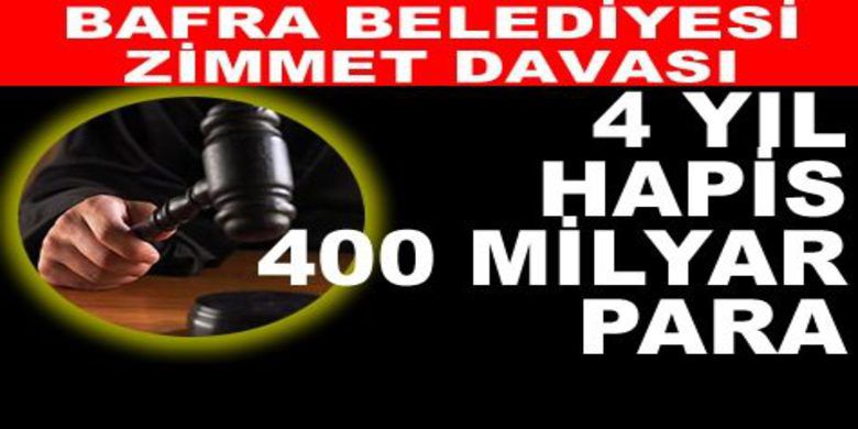 Belediyedeki Zimmet Davası Sonuçlandı - Bafra Belediyesindeki zimmet davası sonuçlandı.